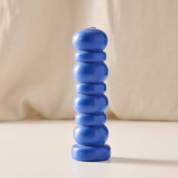 Subuh Cobalt Palm Wax Pagoda Candle