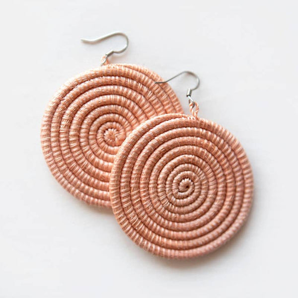 Woven Disc Earrings – Large