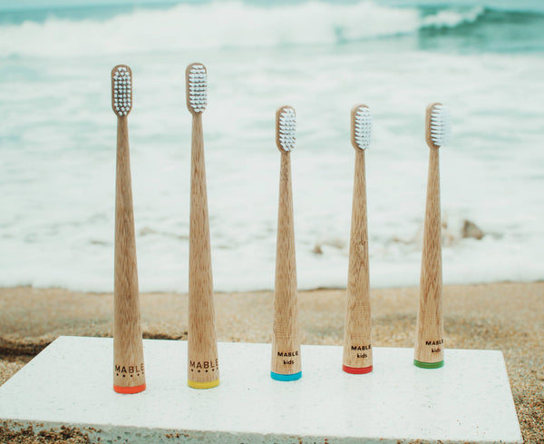 Bamboo Toothbrush by MABLE - Four Pack - Original