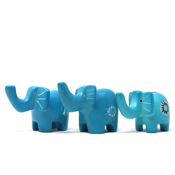 Soapstone Elephants  Medium 2.5" - 3"