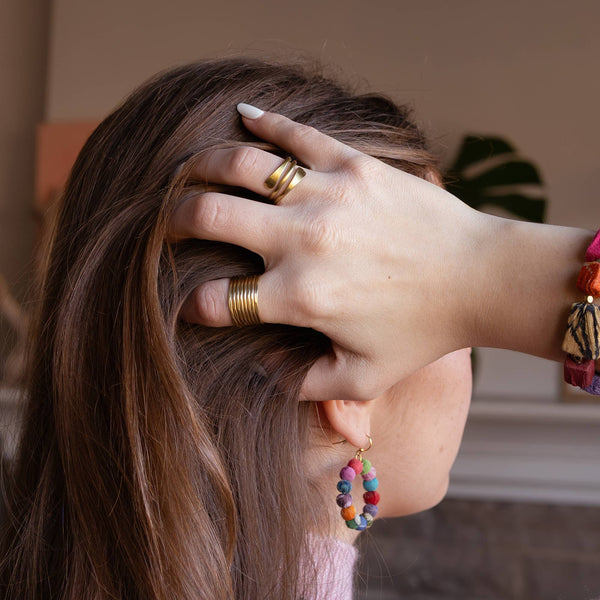 Stacked Column Ring - Gold
