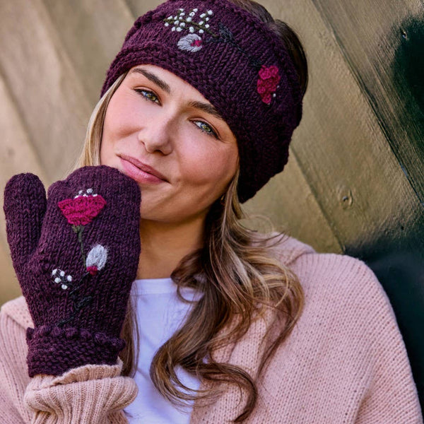 Theres Deep Plum Knit Headband