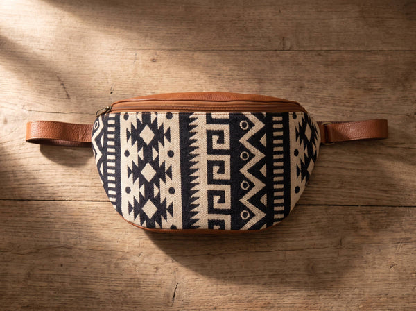 Belt Bag XL Leather & Artisan Textile