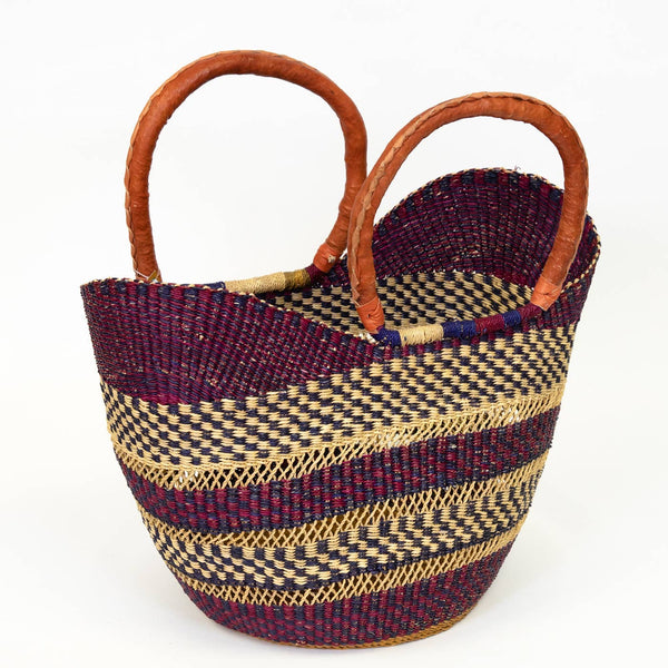 U-Shopper Tote Basket Bag, Multi-Color