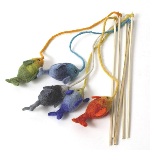 Fish Teaser Cat Toy, Assorted Color