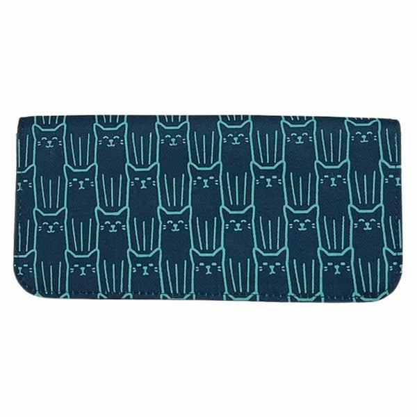 Cat Print Long Wallet - Gift for Cat Lovers - Vegan Wallet