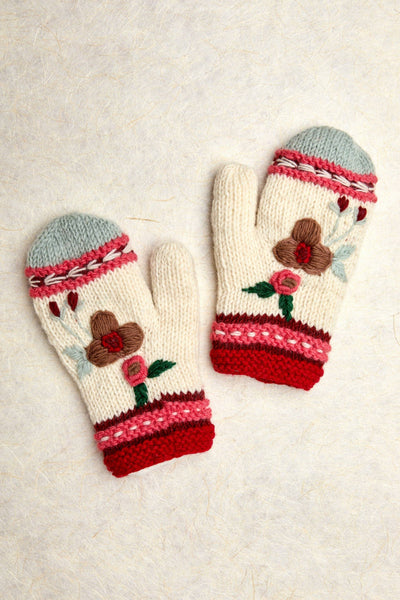 Color Block Hygge Holiday Knit Mittens