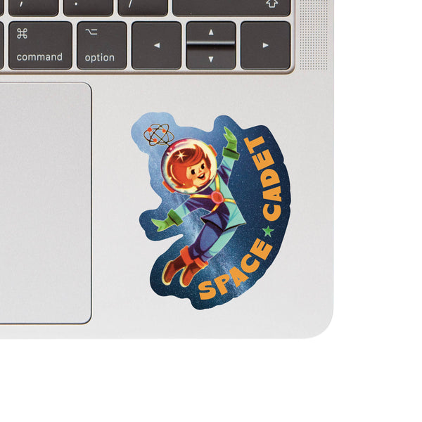 Funny Clever Space Cadet Vintage Retro Vinyl Sticker