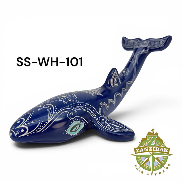 Soapstone Spirit Whale, 10" 