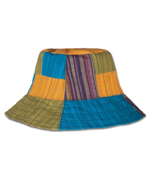 Striped Hippie Patchwork Bucket Hat