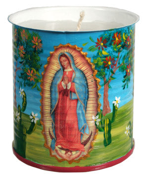 Painted Saint Can/Candle