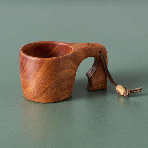 Leather & Neem Wood Kuksa Mug