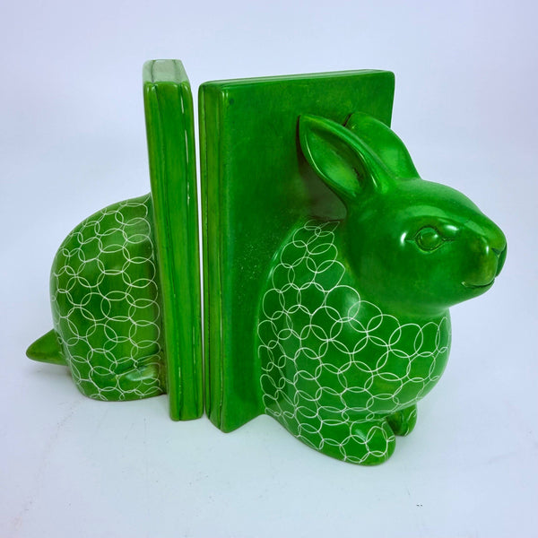 Soapstone Rabbit Bookend (miniature) 7.5" One-of-a-kind