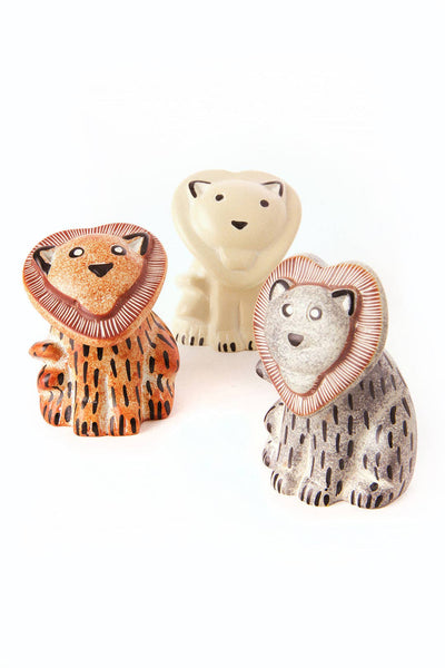 Small Soapstone Sweetheart Lions