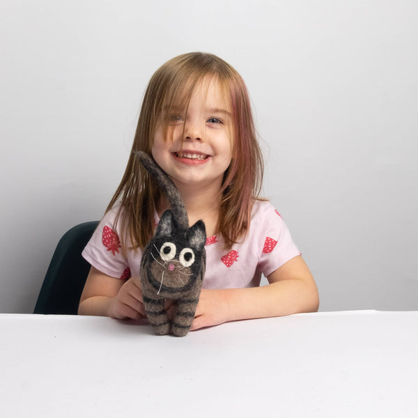 Toys - Cat - Black and Gray Striped