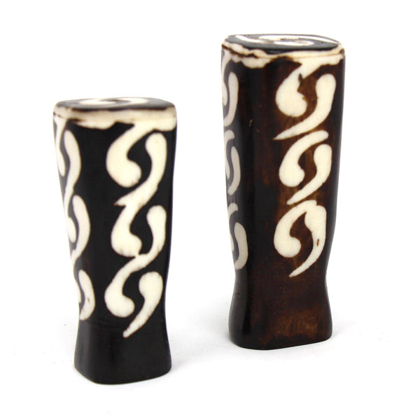 Batik Bone Salt & Pepper Shakers, Traditional Batik