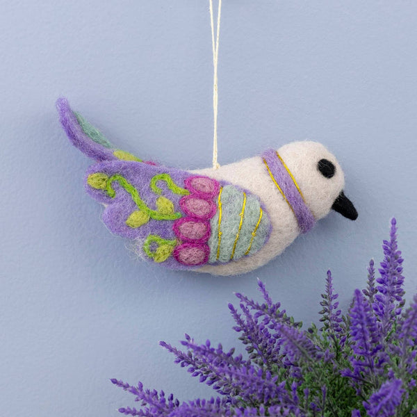 Bella Bird, Purple Ornament