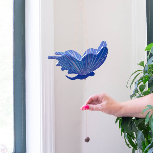 Butterfly Flying Mobile - Blue