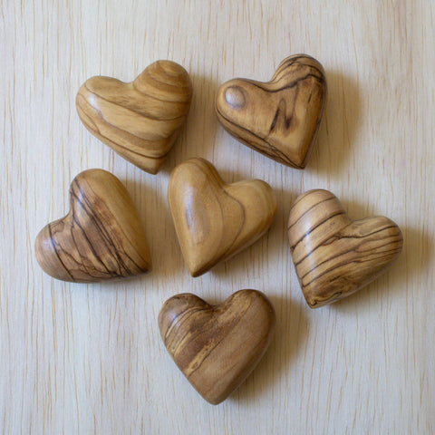 Olive Wood Hearts