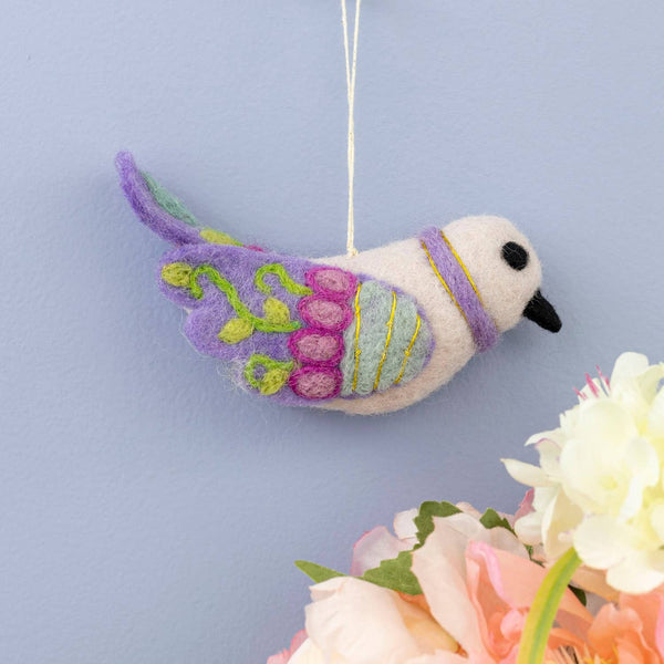 Bella Bird, Purple Ornament
