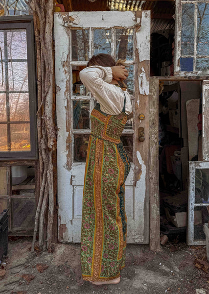 Boho Floral Printed Jumpsuit Pants 2 in 1, Free Spirit Style