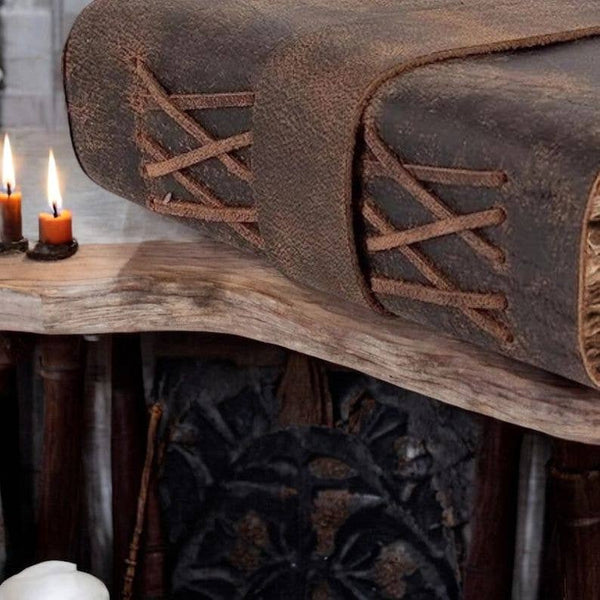 Vintage leather Journal Blank Spell Book of Shadows Grimoire