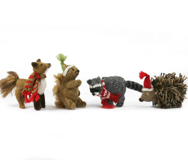 Knit Woodland Animals Ornament