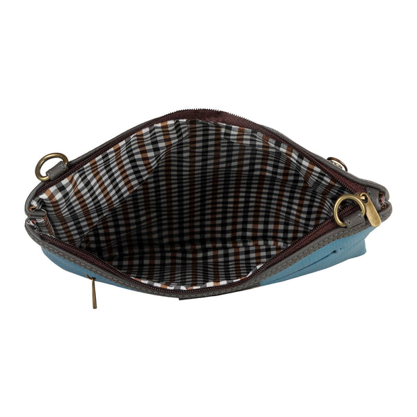 FOXIE - Grayson Wide Crossbody in Blue