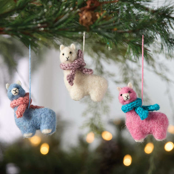 Cozy Llama Christmas Ornament