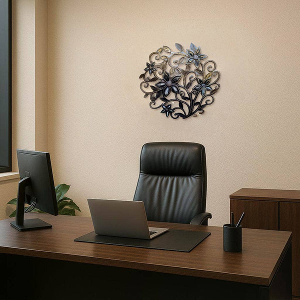 Blooming Flowers Haitian Metal Wall Art