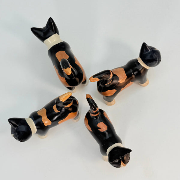 Soapstone Cat, Calico, Detailed, 4"