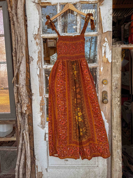 Boho Floral Printed Jumpsuit Pants 2 in 1, Free Spirit Style