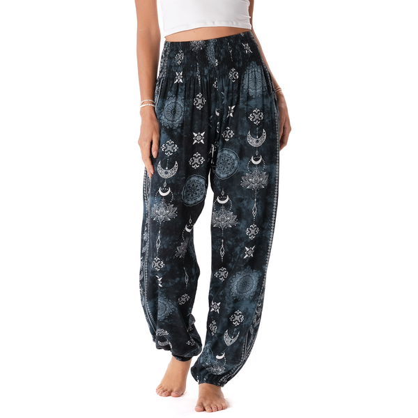 Twilight Lotus Harem Pants with Pockets