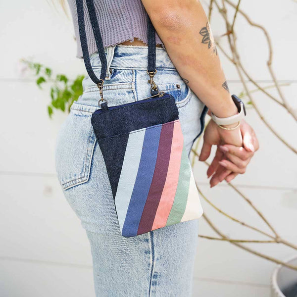 Denim Mini Crossbody - Phone Crossbody - Small Denim Purse