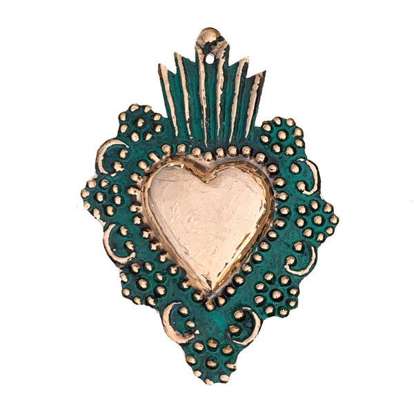Copper Heart Milagro, Large (MC05)