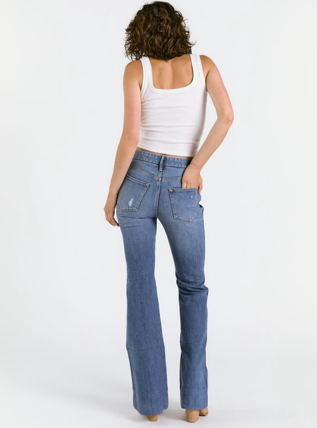 WANDERER 5 POCKET FLARE IN MABEL WASH