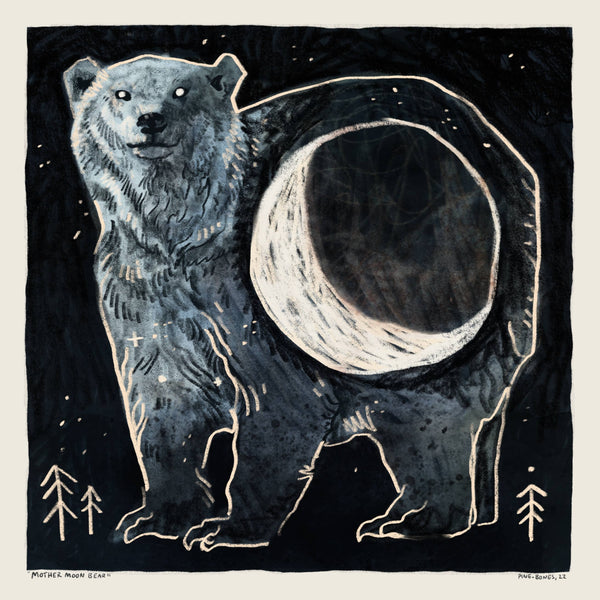 Mother Moon Bear - 8x8 Nature Wilderness Art Print 