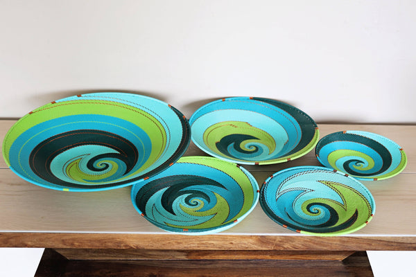 Teal Zulu Wire Baskets