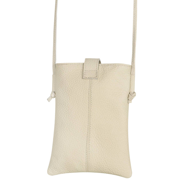 Jennie Small bag w/ slim strap closure & tassel- Cream White