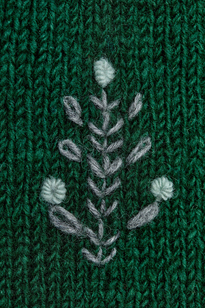 Daphne Evergreen Knit Mittens
