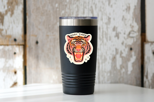 Easy Tiger Sticker - strong women, girls power, feminist