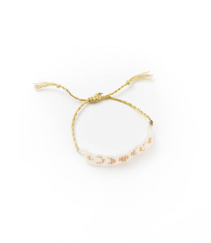 Adiya Moon Phase White Beaded Bracelet - Fair Trade Jewelry