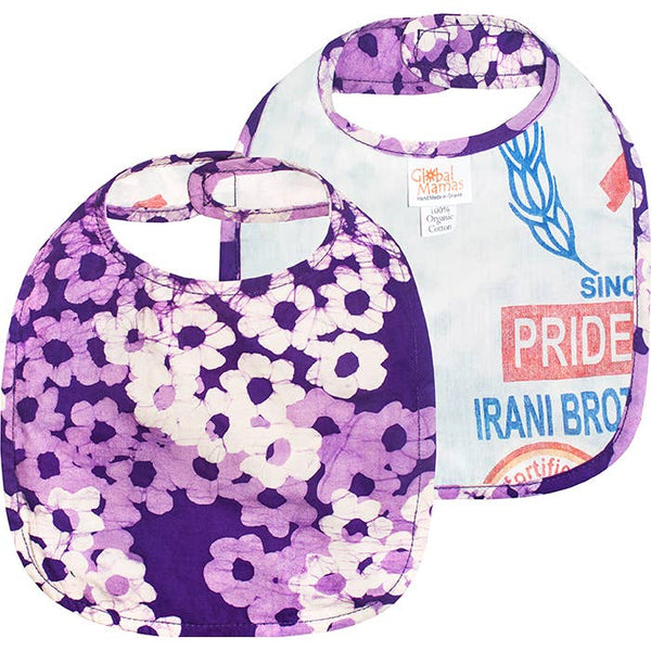 Lilacs/Purple Organic Bib