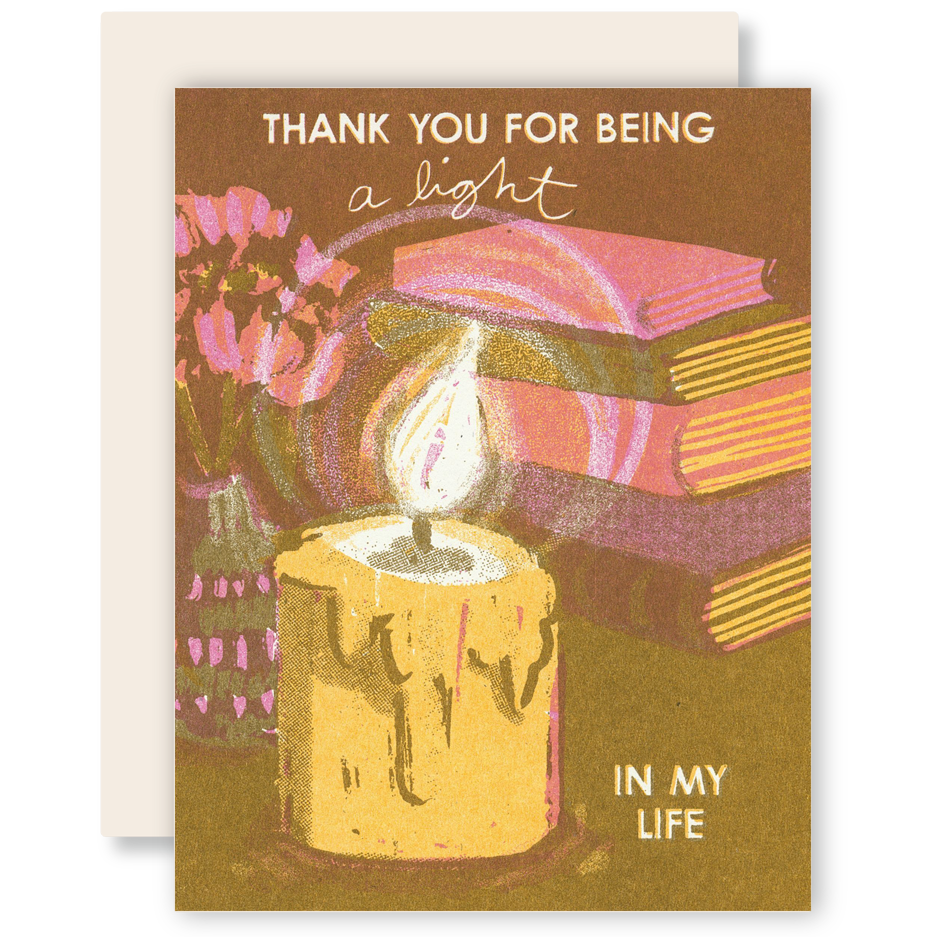 Thank You For Being a Light - Risograph Card