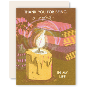Thank You For Being a Light - Risograph Card