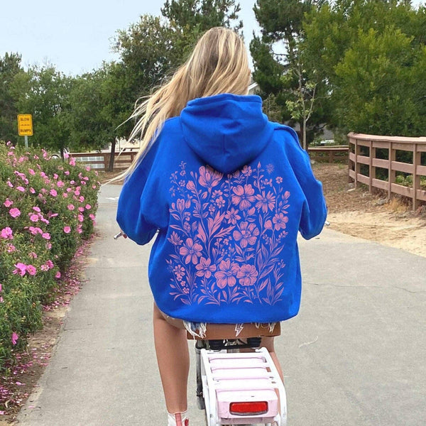 Pink Wildflower Hoodie