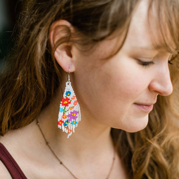 Flower Fringe Earrings