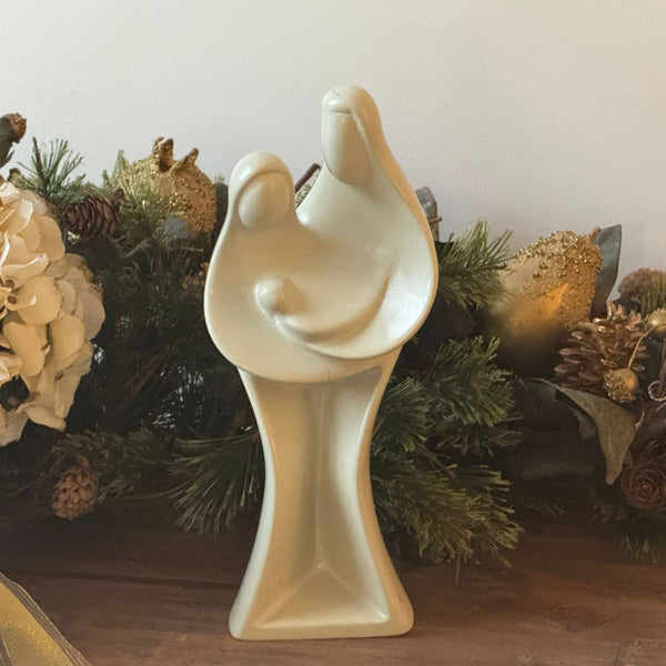 Hand-Carved Soapstone Kenya Holy Family Sculpture