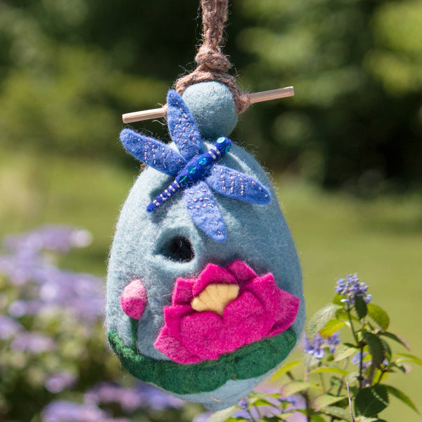 Lotus Dragonfly Birdhouse