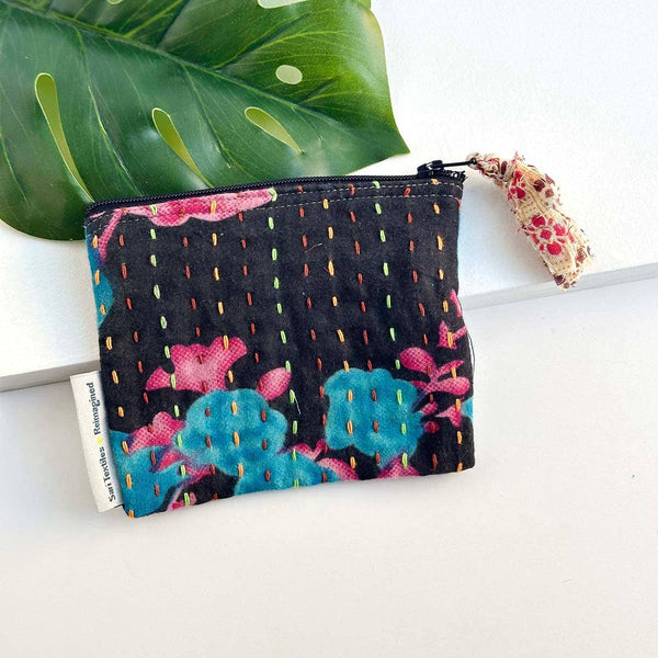 Kantha Flower Coin Purse